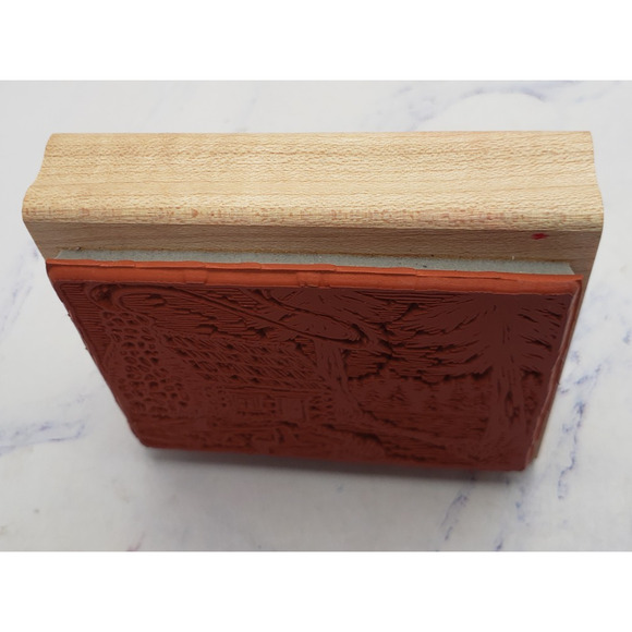 Rustic Log Cabin Woodlands Outdoor Stampin Up Wood Mounted Rubber Stamp - Picture 4 of 7